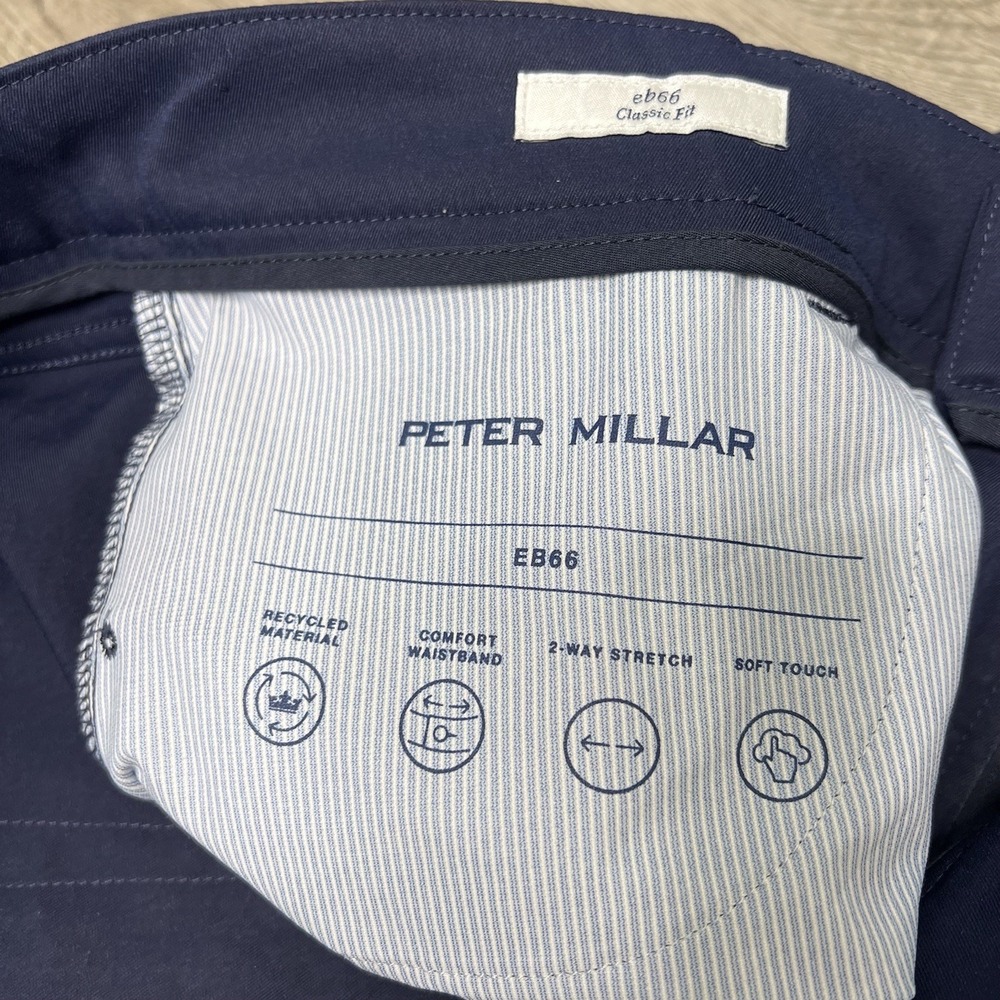 Peter Millar EB66 Performance Five-Pocket Pants Mens Size 36 Inseam 27.5" Blue - Picture 7 of 16